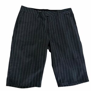 VANS Black Pinstripe Walk Shorts Skate Streetwear 34
